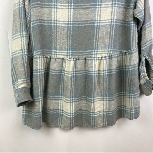 American Eagle Flannel Babydoll Top Blouse - Picture 7 of 12